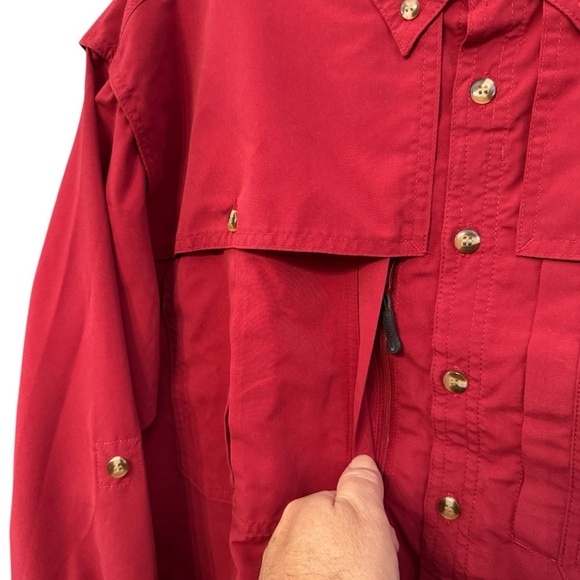 Drake Men’s Small South Carolina Gamecocks Garnet Long Sleeve Fishing Shirt - Picture 4 of 8